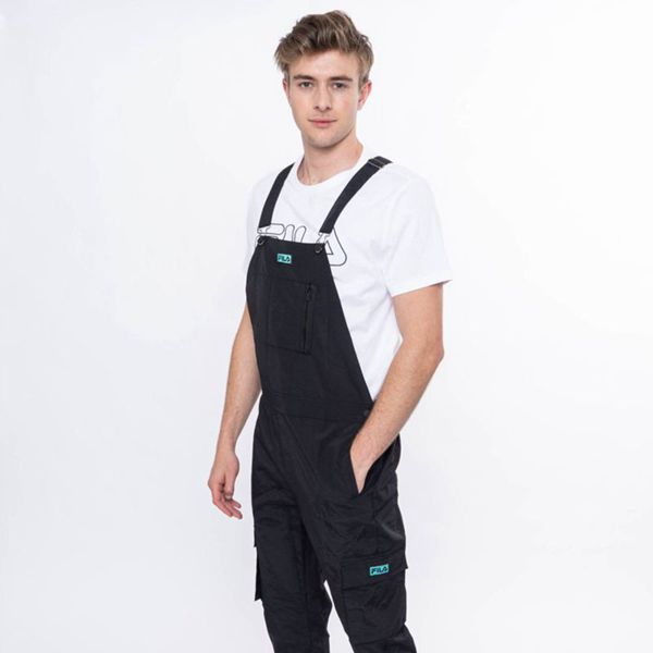 Calça Fila Homem Pretas - Fila Roger Dungaree En Portugal,PWIS-92507